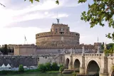 The Castle of Sant'Angelo in Rome, a historic fortress and museum overlooking the Tiber River